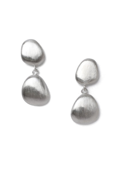 Sand Pebble Double Drop Earrings