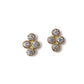 18 KT Gold 4 Clover Diamond Stud Earring