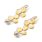 Violet Double Drop Earring with Pearl