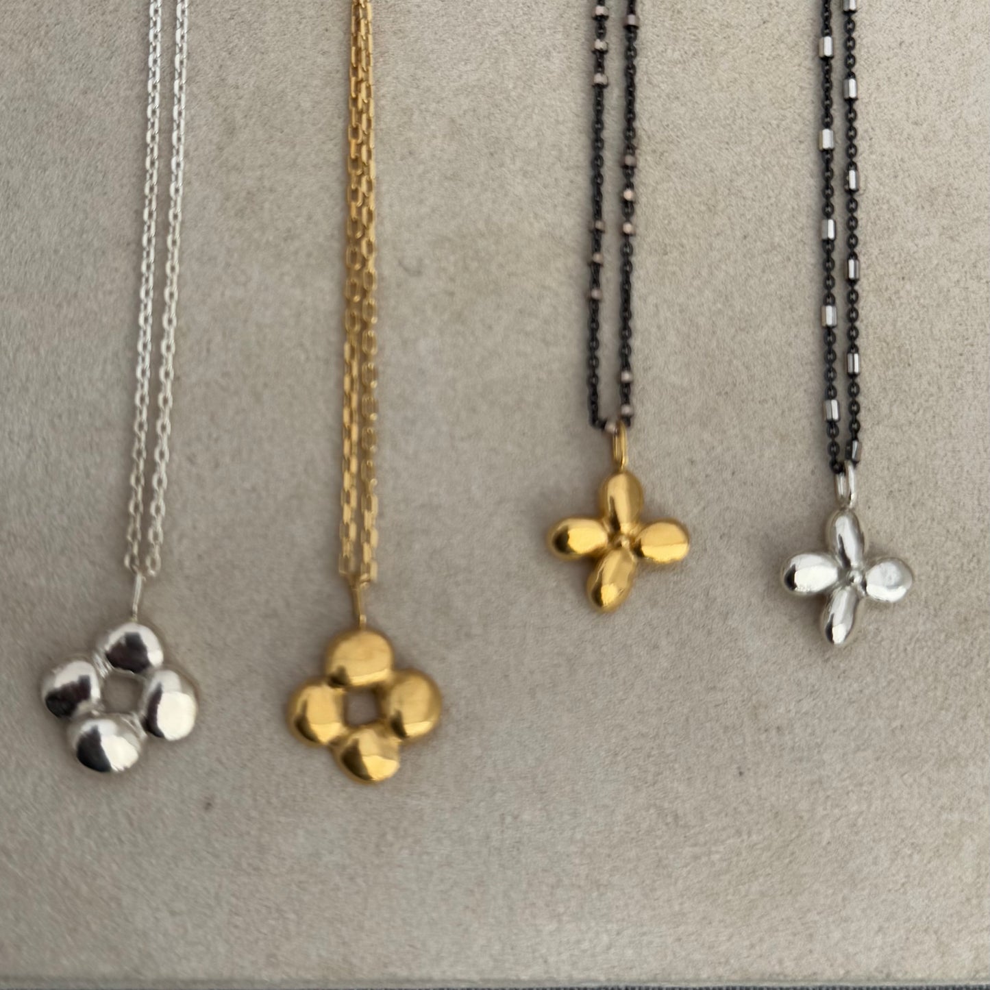 Small Pebble Flower Pendant