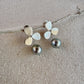 Violet Drop Earring with Tahitian Pearl