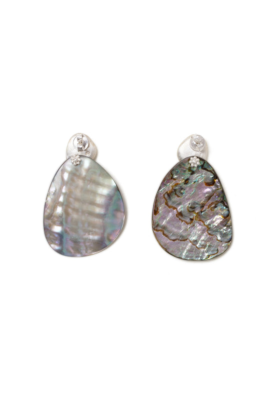 Sand Pebble Abalone Earring