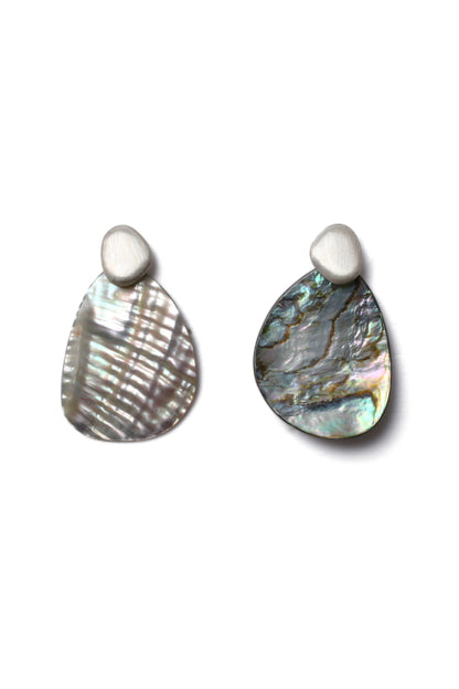 Sand Pebble Abalone Earring